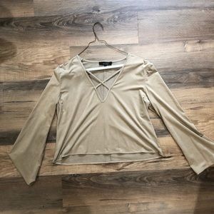 Cropped Suede Top